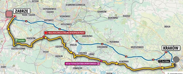 Tour of poland map